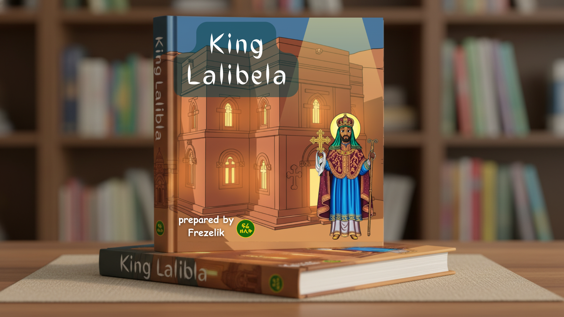 Saint King Lalibela Story Book - Bilingual Amharic &amp; English Ethiopian Orthodox Book for Kids | WomeGifts
