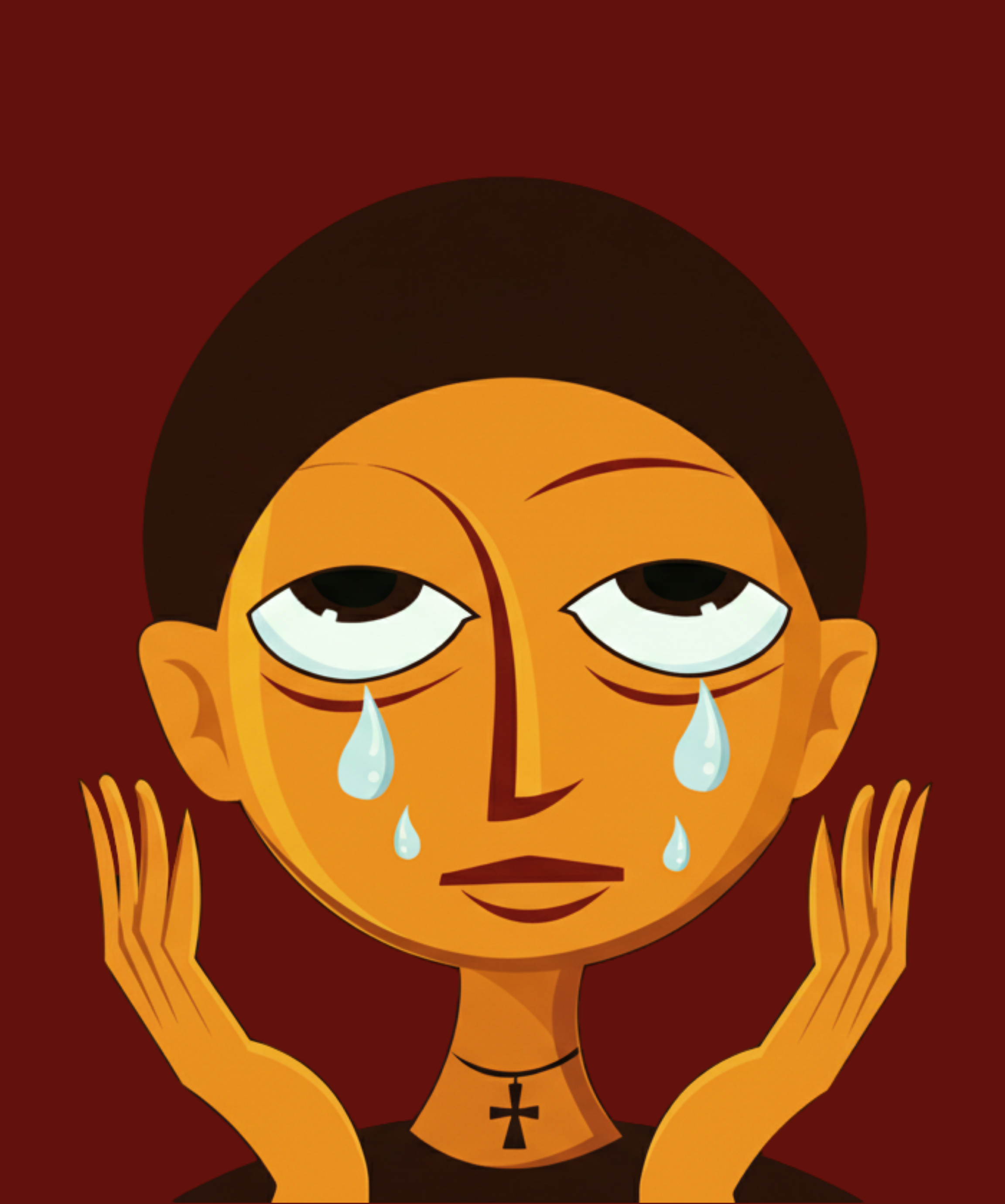 Ethiopian Orthodox Religious Icon Canvas Wall Art - Modern Ethiopian Saint Prayer Portrait Print Multiple Sizes | WomeGifts