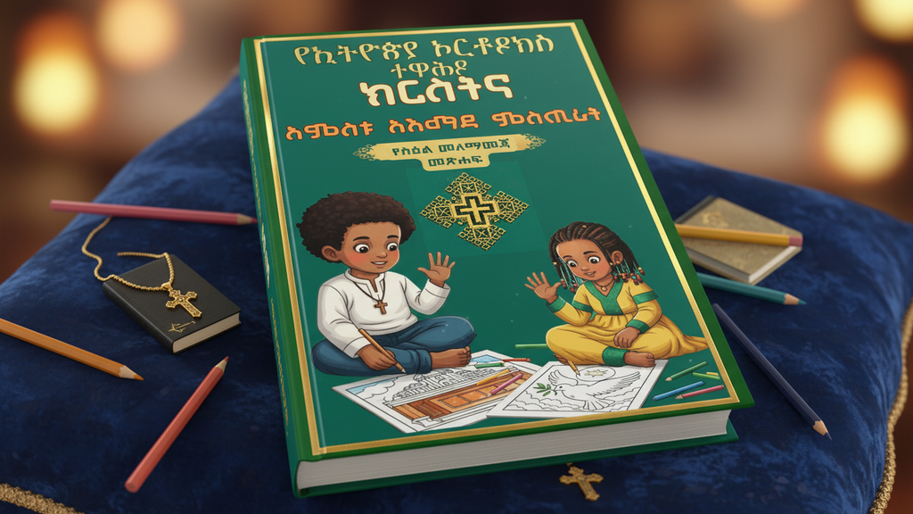 Ethiopian Orthodox Tewahdo Christianity Five Main Mysteries Coloring Book - Bilingual Amharic & English Christian Activity Book