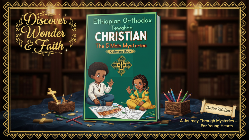 Ethiopian Orthodox Tewahdo Christianity Five Main Mysteries Coloring Book - Bilingual Amharic & English Christian Activity Book