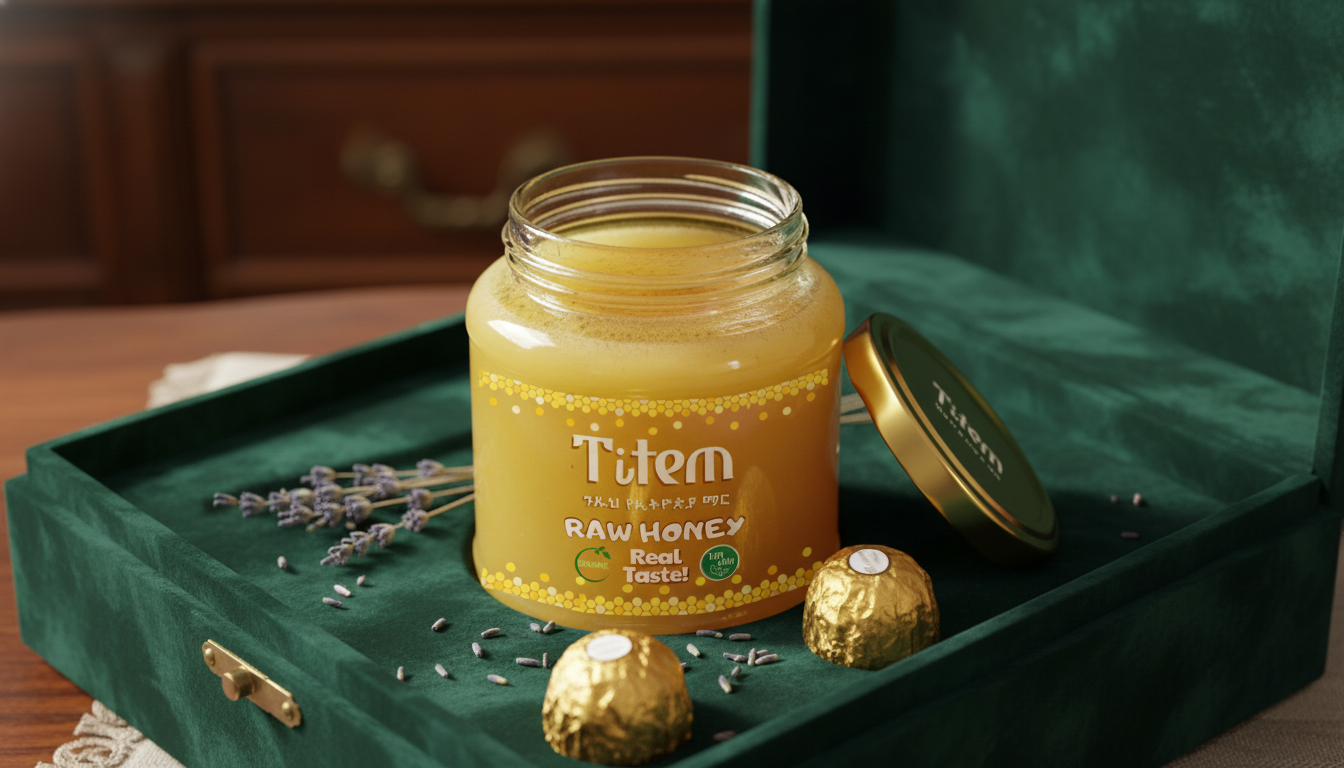 Titem Ethiopian Raw Honey - 100% Pure Natural Honey from Ethiopia | WomeGifts | Special foods