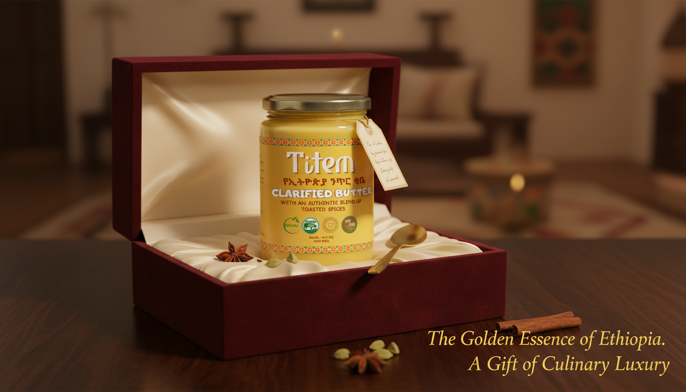 Titem Ethiopian Organic Clarified Butter - Authentic Niter Kibbeh Spiced Ghee | WomeGifts | Special foods