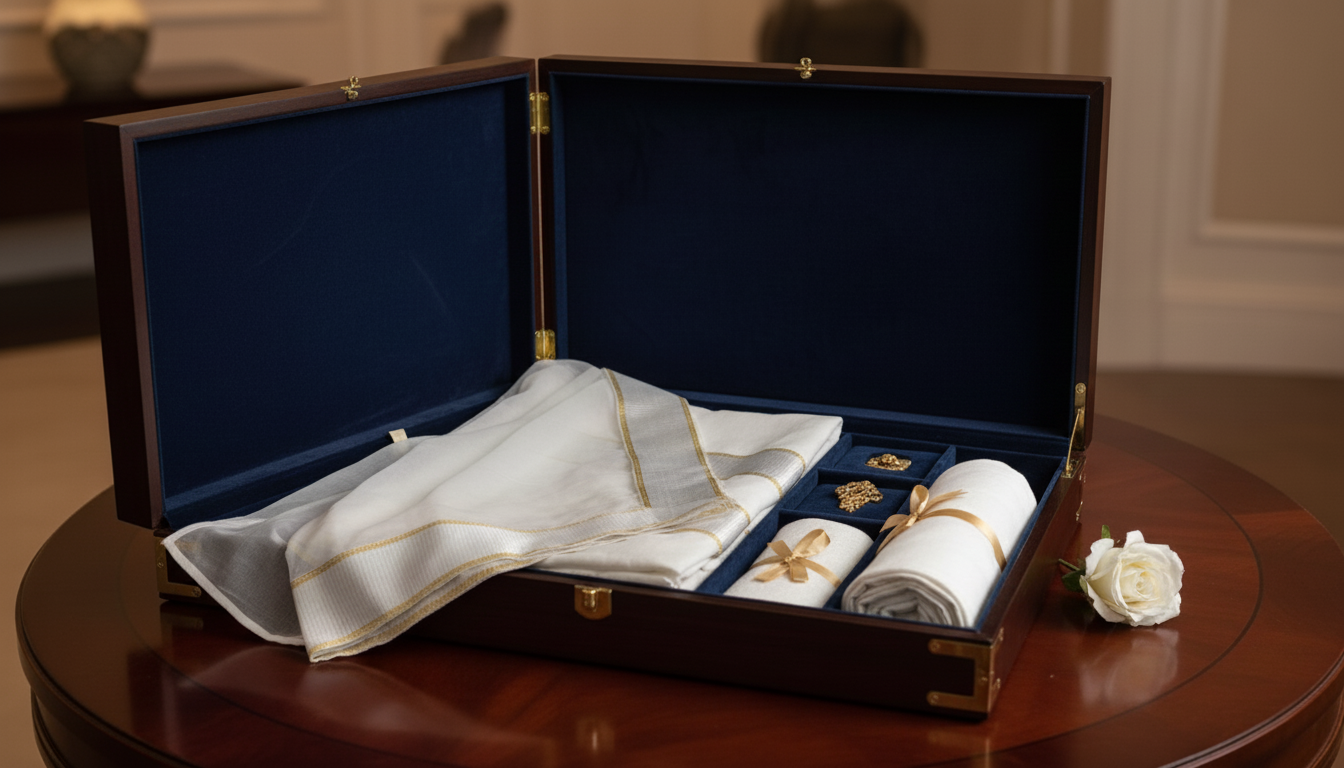 Men's Netela white with golden